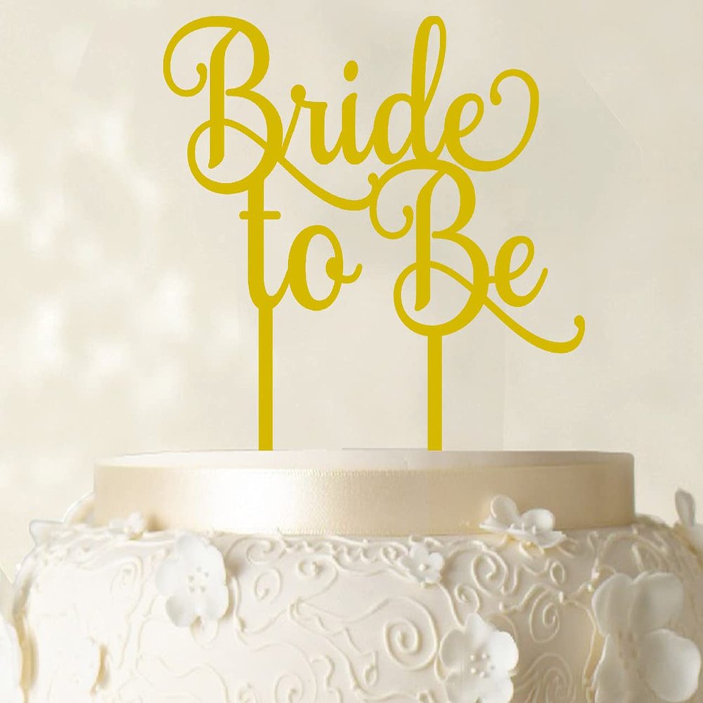 Bride to Be Wedding Cake Topper Custom Yellow Cake Topper Wedding Cake Decoration Available 6"-7" Inches Wide