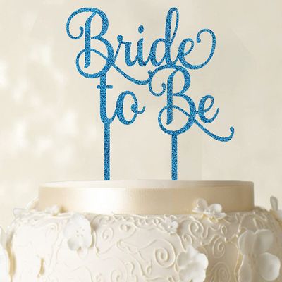 Bride To Be Wedding Cake Topper Custom Glitter Cake Topper Wedding Cake Decoration Available 6"-7" Inches Wide