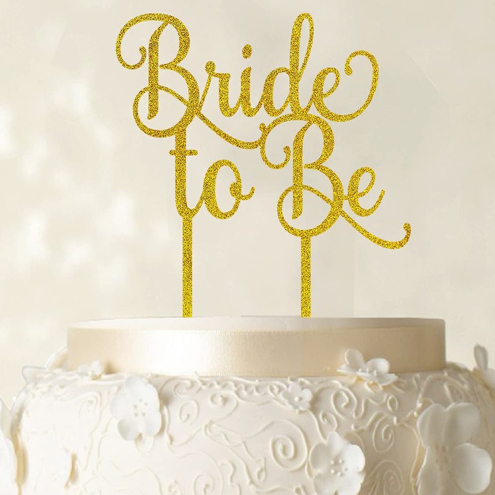 Bride To Be Wedding Cake Topper Custom Glitter Cake Topper Wedding Cake Decoration Available 6"-7" Inches Wide