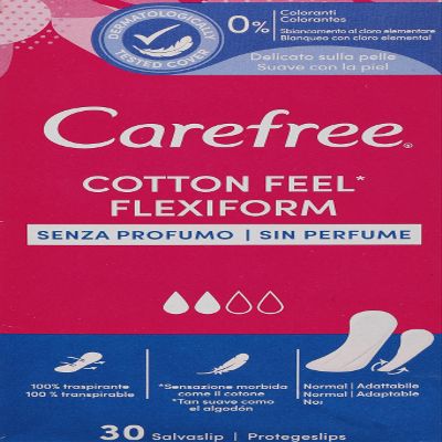 Carefree Flexiform Pantiliners - White (Pack of 30)