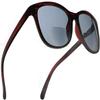 SAMBA SHADES Bifocal Sun Readers Fashion Reading Sunglasses with Matte Black and Wine Red Frame, Grey Lens, 1.0 Magnification for Men and Women view 1