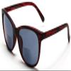 SAMBA SHADES Bifocal Sun Readers Fashion Reading Sunglasses with Matte Black and Wine Red Frame, Grey Lens, 1.0 Magnification for Men and Women view 4