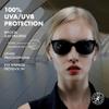 SAMBA SHADES Bifocal Sun Readers Fashion Reading Sunglasses with Black and Transparent Frame, Grey Lens, 2.25 Magnification for Men and Women view 2