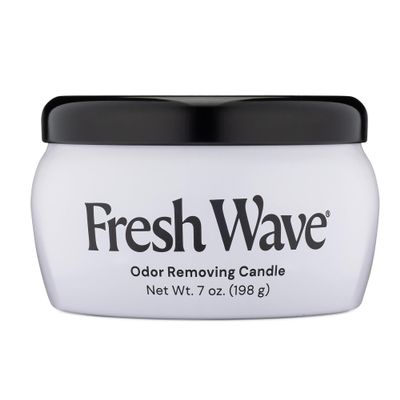 Fresh Wave Odor Removing Candle, 7 oz. | Safer Odor Relief | Burns at Least 30 Hours | Natural Plant-Based Odor Eliminator | Odor Absorbers for Home | Clean-Burning Soy