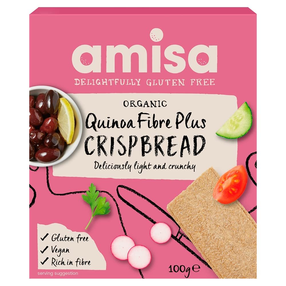 Amisa Organic Gluten Free Quinoa Fibre Plus Crispbread - 100g