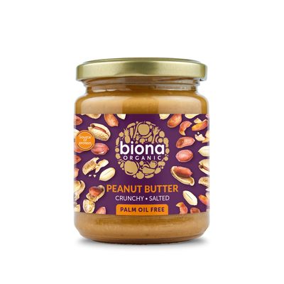 BIONA Organic Crunchy Peanut Butter, 250 GR