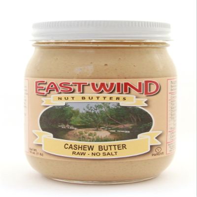 East Wind Raw Natural Cashew Butter No Salt Case of 12 Jars