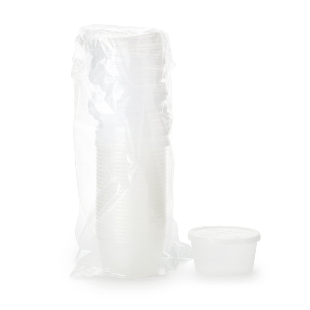 DUKAL DAWNMIST DENTURE CARE Denture Cups, w/ Caps, Translucent in color, 250/cs
