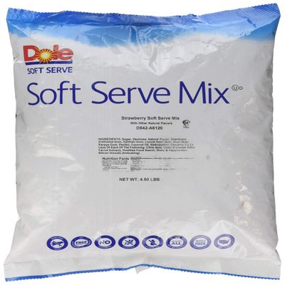Dole Soft Serve Mix, Strawberry, 4.5 Pound