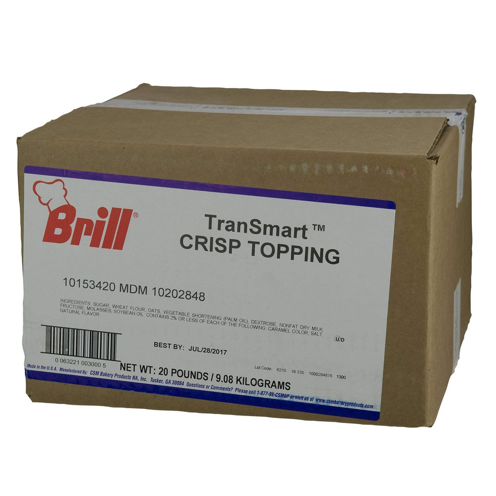 Brill Transmart Crisp Topping, 20 Pound -- 1 each.