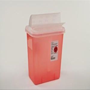 ZAMA SharpSafety Needle Collection Container, Clear Lid, Red, 2Gal, #89671 CASE (20 Each/Case) / 7 / 127.09
