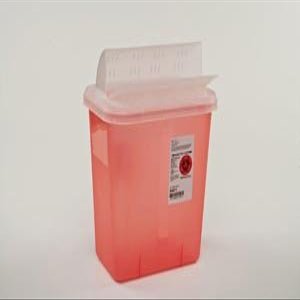 ZAMA SharpSafety Needle Collection Container, Clear Lid, Red, 2Gal, #89671 CASE (20 Each/Case) / 7 / 127.09
