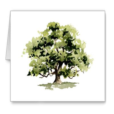 DJ Rogers Fine Art Oak Tree - Set of 10 Note Cards With Envelopes