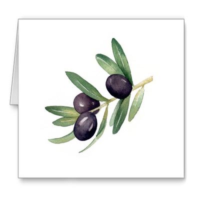 DJ Rogers Fine Art Olive Branch - Set of 10 Note Cards With Envelopes