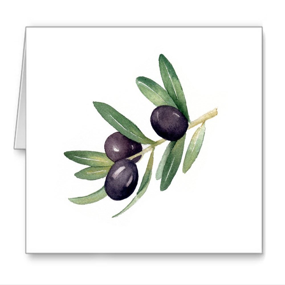 DJ Rogers Fine Art Olive Branch - Set of 10 Note Cards With Envelopes