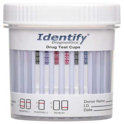 Identify Diagnostics 6 Panel Urine Drug Test Cup Kit - 50 Pack