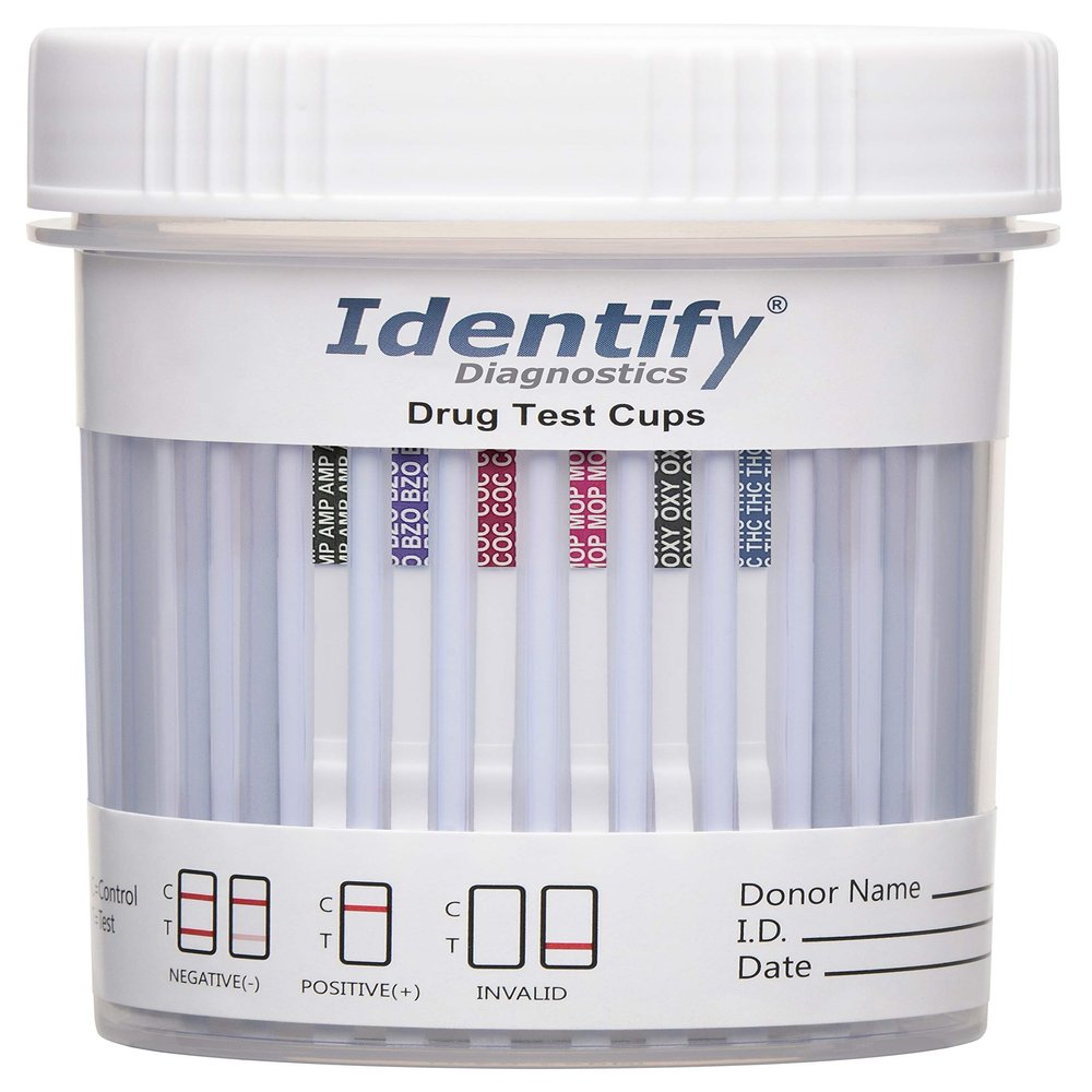 Identify Diagnostics 6 Panel Urine Drug Test Cup Kit - 50 Pack