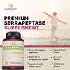 Sunergetic Premium Serrapeptase Enzyme Supplement  Helps Support Sinus Health  Powerful Serrapeptase Enzymes Formula  40,000 SU Per Capsule- 90 Enteric Coated Serrapeptase Capsules view 4