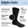 12 Pairs of Yacht & Smith Men's Value Pack of Ring Spun Cotton Crew Diabetic, Nephropathy Socks view 2