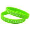 1x Medical Nut Allergy Awarenes Alert Silicone Bracelet Wristband (Green) view 1