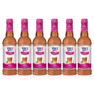 Jordan's Skinny Syrups Irish Cream, Sugar Free Flavoring Syrup, 25.4 Ounce Bottle (Pack of 6)