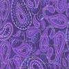2" Round - Purple Paisley Birthday - Edible Cake/Cupcake Party Topper - D20435 view 1