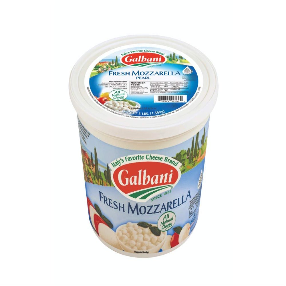 Galbani Fresh Mozzarella Pearl 4g, 3 Pound -- 2 per case.