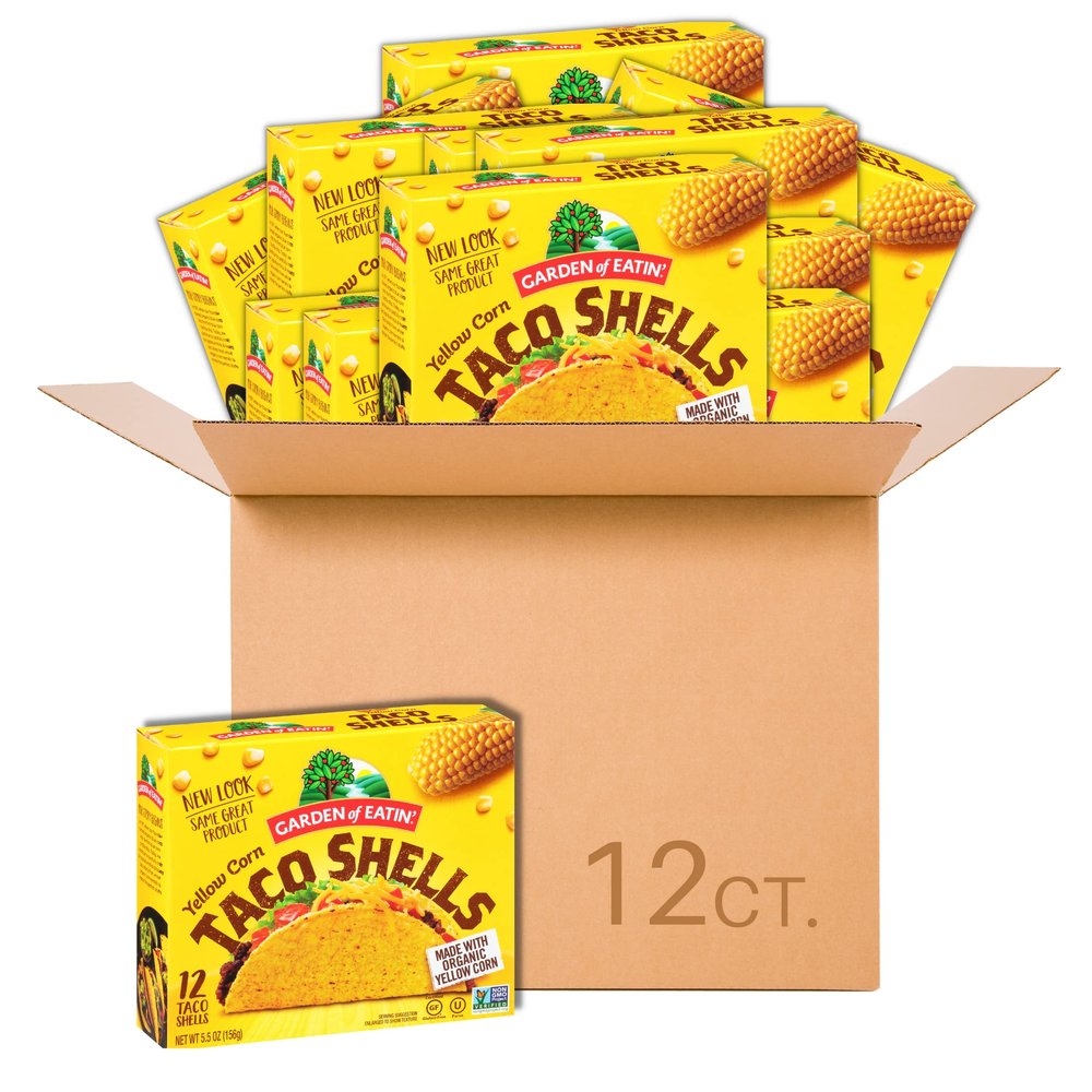 Garden of Eatin' Taco Shells, Yellow Corn, 5.5 Ounce (Pack of 12)