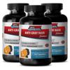 Folic Acid biotin - Anti Gray Hair - Fo ti Capsules (3 Bottles - 180 Capsules) view 1