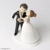 Mopec Y971  Figure Cake Topper, Wedding Couple Kissing, 21 cm, Off White view 4