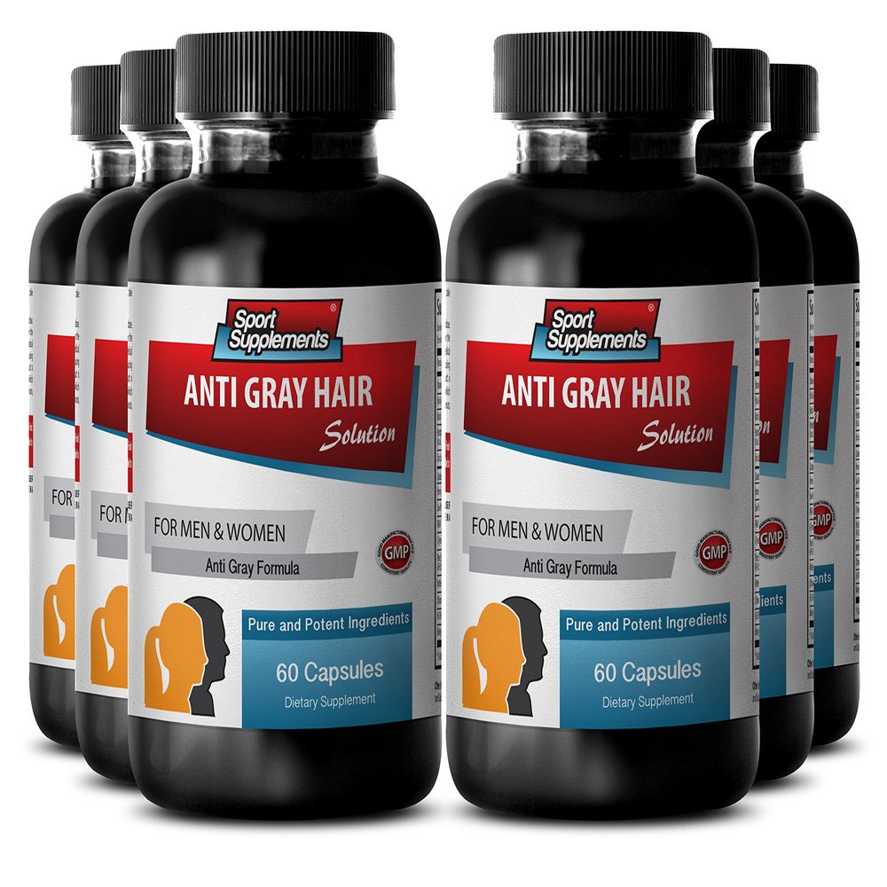 Catalase Supplement - Anti Gray Hair - Gray Hair catalase (6 Bottles - 360 Capsules)