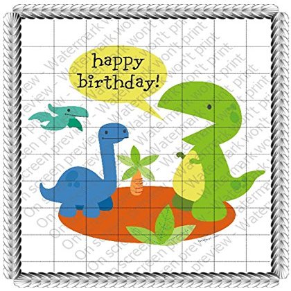 2" Round - Little Dinosaurs Birthday - Edible Cake/Cupcake Party Topper - D20515