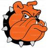 1/4 Sheet - Orange Bulldog Mascot Birthday - Edible Cake/Cupcake Topper - D20472 view 1