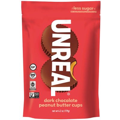 Unreal Dark Chocolate Peanut Butter Cups, 4.2 oz