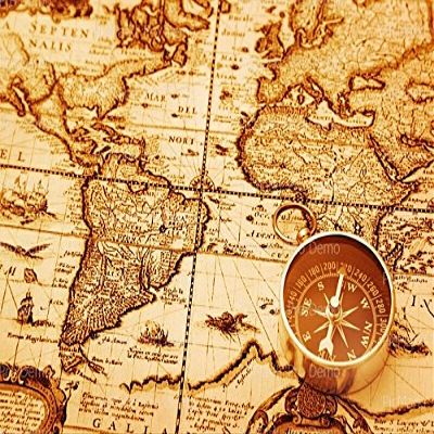 1/8 Sheet - Old World Map Birthday - Edible Cake/Cupcake Party Topper - D20523