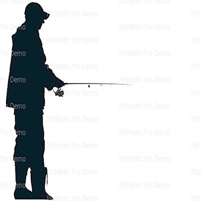 1/8 Sheet - Fisherman Fishing Birthday - Edible Cake/Cupcake Party Topper - D20531