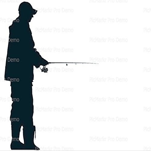 1/8 Sheet - Fisherman Fishing Birthday - Edible Cake/Cupcake Party Topper - D20531
