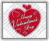 1/8 Sheet - I Love You Red Heart Valentine's Day - Edible Cake/Cupcake Topper - D20572 view 1