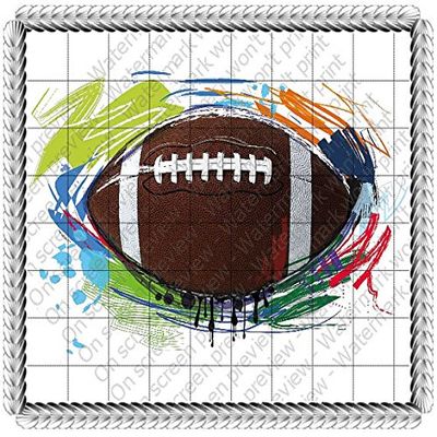1/8 Sheet - Football Birthday - Edible Cake/Cupcake Party Topper - D20604