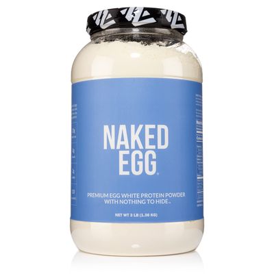 Naked 3LB Non-GMO Egg White Protein Supplement Powder, Unflavored, No Additives, Paleo, Dairy Free, Gluten Free, Soy Free 25g Protein, 44 Servings, 3 pounds