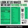 NAKED Nutrition Chocolate Pea Protein Isolate - 5Lb Bulk, Plant Based, Vegetarian & Vegan Protein. Easy to Digest, Non-GMO, Gluten Free, Lactose Free, Soy Free view 4