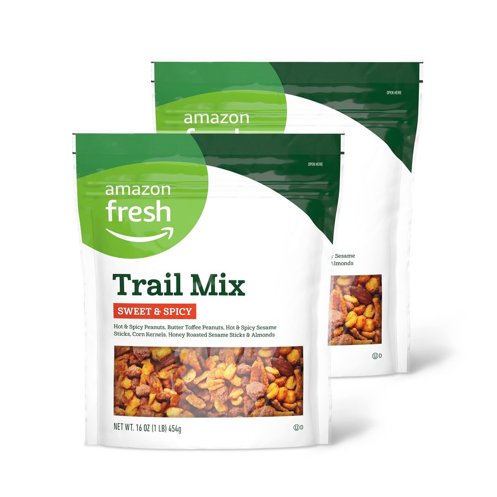 Amazon Fresh - Sweet & Spicy Trail Mix, 16 oz (Pack of 2) (Previously Happy Belly, Packaging May Vary)