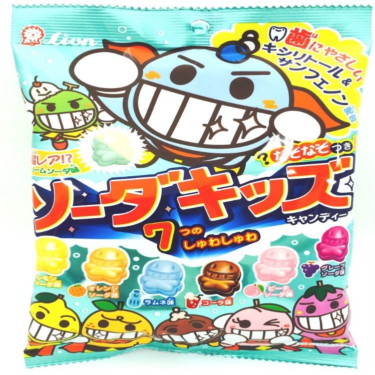 LION Soda Kids Kiechau Kawaii Little Human-Shape Fruit Soda Candy