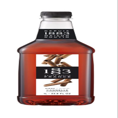 1883 Maison Routin Syrup for Drinks, Made In France (Cinnamon Plastic, 1 Liter)