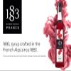 1883 Raspberry Syrup for Drinks, Made in France, 1 Liter Plastic Bottle view 2