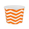16 oz Yogurt Paper Cups- 1000 Count (Chevron-Orange) view 1