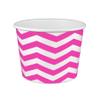 16 oz Yogurt Paper Cups- 1000 Count (Chevron-Pink) view 1