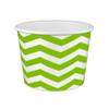 16 oz Yogurt Paper Cups- 1000 Count (Chevron-Green) view 1