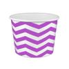 16 oz Yogurt Paper Cups- 1000 Count (Chevron-Purple) view 1