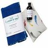 summer & sage, Boho Infant Massage Multi-use Kit, Large, Royal Blue, Cream Feathers view 1